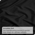 Hotel Quality Fitted Sheet - 1 Piece Fitted Sheet  -Breathable Bedding - Wrinkle, Fade, Stain Resistant- 16inch/40cm Deep Pocket Fitted Bed Sheet-Wrinkle and Fade Resistant,(Black,Super King)