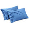1000TC Ultra Soft Microfiber Pillowcases,Pair of Standard Pillow Covers,（Ocean, Standard Size, 48x74 cm)