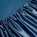 Art Silk Satin Sheet Set Hotel 4 Pieces Fitted/Flat Sheet Bedding Set-Luxury Soft Silky Sheets for Hair and Skin, Similar to Silk Bed Sheets Set 4 Pieces(Double,Navy)