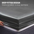 Art Silk Satin Sheet Set Hotel 4 Pieces Fitted/Flat Sheet Bedding Set-Luxury Soft Silky Sheets for Hair and Skin, Similar to Silk Bed Sheets Set 4 Pieces(King,Grey)