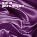 Art Silk Satin Sheet Set Hotel 3 Pieces Fitted/Flat Sheet Bedding Set-Luxury Soft Silky Sheets for Hair and Skin, Similar to Silk Bed Sheets Set 3 Pieces(King Single,Purple)