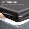 Art Silk Satin Sheet Set Hotel 4 Pieces Fitted/Flat Sheet Bedding Set-Luxury Soft Silky Sheets for Hair and Skin, Similar to Silk Bed Sheets Set 4 Pieces(Queen,Black)