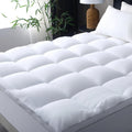 1000GSM Mattress Topper Viscose Derived from Bamboo, Thick Pillowtop Fitted Mattress Cover with 45cm Deep Skirt - Machine Washable Hypoallergenic（King Single,white）