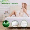 800GSM Mattress Topper Viscose Derived from Bamboo, Thick Pillowtop Fitted Mattress Cover with 45cm Deep Skirt - Machine Washable Hypoallergenic（King Single,Green）