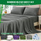 4 Piece Hotel Bamboo Cooling Sheet Set -Ultra Soft 2000TC Breathable Bed Sheets Set with 37 Centimetre Deep Pocket-Cooling Sheets for Hot Sleepers(Grey,Double)