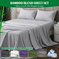 4 Piece Hotel Bamboo Cooling Sheet Set -Ultra Soft 2000TC Breathable Bed Sheets Set with 37 Centimetre Deep Pocket-Cooling Sheets for Hot Sleepers(Silver-gray,King)