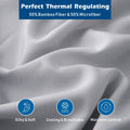4 Piece Hotel Bamboo Cooling Sheet Set -Ultra Soft 2000TC Breathable Bed Sheets Set with 37 Centimetre Deep Pocket-Cooling Sheets for Hot Sleepers(Silver-gray,King)