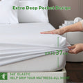 2 Piece Hotel Bamboo Cooling Fitted Sheet Set & Pillowcase -Ultra Soft 2000TC Breathable Fitted Bed Sheets Set with 37 Centimetre Deep Pocket-Cooling Sheets for Hot Sleepers(White,King Single)