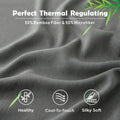 2 Piece Hotel Bamboo Cooling Fitted Sheet Set & Pillowcase -Ultra Soft 2000TC Breathable Fitted Bed Sheets Set with 37 Centimetre Deep Pocket-Cooling Sheets for Hot Sleepers(Grey,King Single)