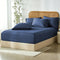 3 Piece Hotel Bamboo Cooling Fitted Sheet Set & Pillowcase -Ultra Soft 2000TC Breathable Fitted Bed Sheets Set with 37 Centimetre Deep Pocket-Cooling Sheets for Hot Sleepers(Navy,Super King)
