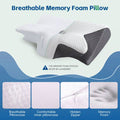 Cervical Neck Pillow for Neck Pain Relief, 2 in 1 Ergonomic Orthopedic Bed Pillow for Sleeping, Memory Foam Pillows for Side, Back & Stomach Sleepers with Removable Pillowcase