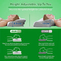 Cervical Neck Pillow for Neck Pain Relief, 2 in 1 Ergonomic Orthopedic Bed Pillow for Sleeping, Memory Foam Pillows for Side, Back & Stomach Sleepers with Removable Pillowcase