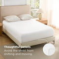 2000TC Hotel Quality Fitted Sheets - 2 Piece Fitted Sheets  -Breathable Bedding - Wrinkle, Fade, Stain Resistant- 16inch/40cm Deep Pocket Fitted Bed Sheets-Wrinkle and Fade Resistant,(White,Double)