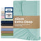 2000TC Hotel Quality Fitted Sheets - 2 Piece Fitted Sheets  -Breathable Bedding - Wrinkle, Fade, Stain Resistant- 16inch/40cm Deep Pocket Fitted Bed Sheets-Wrinkle and Fade Resistant,(Ice blue,Double)