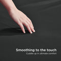2000TC Hotel Quality Fitted Sheets - 2 Piece Fitted Sheets  -Breathable Bedding - Wrinkle, Fade, Stain Resistant- 16inch/40cm Deep Pocket Fitted Bed Sheets-Wrinkle and Fade Resistant,(Black,Double)