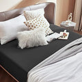 2000TC Hotel Quality Fitted Sheets - 2 Piece Fitted Sheets  -Breathable Bedding - Wrinkle, Fade, Stain Resistant- 16inch/40cm Deep Pocket Fitted Bed Sheets-Wrinkle and Fade Resistant,(Black,Double)