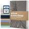 2000TC Hotel Quality Fitted Sheets - 2 Piece Fitted Sheets  -Breathable Bedding - Wrinkle, Fade, Stain Resistant- 16inch/40cm Deep Pocket Fitted Bed Sheets-Wrinkle and Fade Resistant,(Grey,Double)