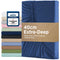 2000TC Hotel Quality Fitted Sheets - 2 Piece Fitted Sheets  -Breathable Bedding - Wrinkle, Fade, Stain Resistant- 16inch/40cm Deep Pocket Fitted Bed Sheets-Wrinkle and Fade Resistant,(Royal blue,King Single)