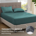 2000TC Hotel Quality Fitted Sheets - 2 Piece Fitted Sheets  -Breathable Bedding - Wrinkle, Fade, Stain Resistant- 16inch/40cm Deep Pocket Fitted Bed Sheets-Wrinkle and Fade Resistant,(Biscay blue,King Single)