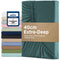 2000TC Hotel Quality Fitted Sheets - 2 Piece Fitted Sheets  -Breathable Bedding - Wrinkle, Fade, Stain Resistant- 16inch/40cm Deep Pocket Fitted Bed Sheets-Wrinkle and Fade Resistant,(Biscay blue,Queen)