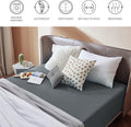 2000TC Hotel Quality Fitted Sheets - 2 Piece Fitted Sheets  -Breathable Bedding - Wrinkle, Fade, Stain Resistant- 16inch/40cm Deep Pocket Fitted Bed Sheets-Wrinkle and Fade Resistant,(Dark gray,Super King)