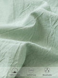 100% Cotton Fitted Sheet - Super Soft 40cm Deep Pocket Bottom Sheets - White Elastic Sheet（Super King,Green beans)