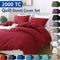Hotel Soft Microfiber Duvet Cover Set-2000TC Quilt Cover Set & Pillowcases -1 Donna Cover Zipper Closure & 1 x Pillowcases-Breathable Bedding - Wrinkle, Fade, Stain Resistant(Red,Double)