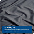 Hotel Soft Microfiber Duvet Cover Set-2000TC Quilt Cover Set & Pillowcases -1 Donna Cover Zipper Closure & 1 x Pillowcases-Breathable Bedding - Wrinkle, Fade, Stain Resistant(Dark gray,Double)