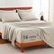 Hotel Soft Bed Sheet Set- Bedding Sheets & Pillowcases -Breathable Bedding - Wrinkle, Fade, Stain Resistant-Deep Pocket Flat Fitted Bed Sheet Set(Cream White,Double)