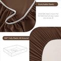 Hotel Soft Bed Sheet Set- Bedding Sheets & Pillowcases -Breathable Bedding - Wrinkle, Fade, Stain Resistant-Deep Pocket Flat Fitted Bed Sheet Set(Chocolate,Double)