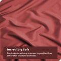 Hotel Soft Microfiber Duvet Cover Set-2000TC Quilt Cover Set & Pillowcases -1 Donna Cover Zipper Closure & 1 x Pillowcases-Breathable Bedding - Wrinkle, Fade, Stain Resistant(Red,King)