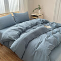 Hotel Soft Microfiber Duvet Cover Set-2000TC Quilt Cover Set & Pillowcases -1 Donna Cover Zipper Closure & 1 x Pillowcases-Breathable Bedding - Wrinkle, Fade, Stain Resistant(Ocean,King)