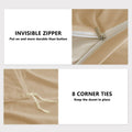 Hotel Soft Microfiber Duvet Cover Set-2000TC Quilt Cover Set & Pillowcases -1 Donna Cover Zipper Closure & 1 x Pillowcases-Breathable Bedding - Wrinkle, Fade, Stain Resistant(Camel Beige,King)
