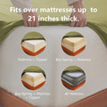 Hotel Soft Bed Sheet Set- Bedding Sheets & Pillowcases -Breathable Bedding - Wrinkle, Fade, Stain Resistant-Deep Pocket Flat Fitted Bed Sheet Set(Olive green,King)