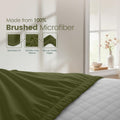 Hotel Quality Fitted Sheet - 1 Piece Fitted Sheet  -Breathable Bedding - Wrinkle, Fade, Stain Resistant- 16inch/40cm Deep Pocket Fitted Bed Sheet-Wrinkle and Fade Resistant,(Olive green,King)