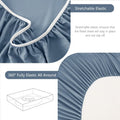 Hotel Soft Bed Sheet Set- Bedding Sheets & Pillowcases -Breathable Bedding - Wrinkle, Fade, Stain Resistant-Deep Pocket Flat Fitted Bed Sheet Set(Ocean,King Single)