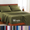 Hotel Soft Bed Sheet Set- Bedding Sheets & Pillowcases -Breathable Bedding - Wrinkle, Fade, Stain Resistant-Deep Pocket Flat Fitted Bed Sheet Set(Olive green,King Single)