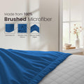 Hotel Quality Fitted Sheet - 1 Piece Fitted Sheet  -Breathable Bedding - Wrinkle, Fade, Stain Resistant- 16inch/40cm Deep Pocket Fitted Bed Sheet-Wrinkle and Fade Resistant,(Royal blue,King Single)
