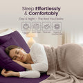 Hotel Quality Fitted Sheet - 1 Piece Fitted Sheet  -Breathable Bedding - Wrinkle, Fade, Stain Resistant- 16inch/40cm Deep Pocket Fitted Bed Sheet-Wrinkle and Fade Resistant,(Purple,King Single)