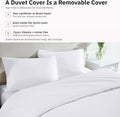Hotel Soft Microfiber Duvet Cover Set-2000TC Quilt Cover Set & Pillowcases -1 Donna Cover Zipper Closure & 1 x Pillowcases-Breathable Bedding - Wrinkle, Fade, Stain Resistant(White,Queen)