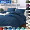Hotel Soft Microfiber Duvet Cover Set-2000TC Quilt Cover Set & Pillowcases -1 Donna Cover Zipper Closure & 1 x Pillowcases-Breathable Bedding - Wrinkle, Fade, Stain Resistant(Navy,Queen)