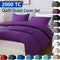 Hotel Soft Microfiber Duvet Cover Set-2000TC Quilt Cover Set & Pillowcases -1 Donna Cover Zipper Closure & 1 x Pillowcases-Breathable Bedding - Wrinkle, Fade, Stain Resistant(Purple,Queen)