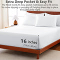 Hotel Soft Bed Sheet Set- Bedding Sheets & Pillowcases -Breathable Bedding - Wrinkle, Fade, Stain Resistant-Deep Pocket Flat Fitted Bed Sheet Set(Raw white,Queen)