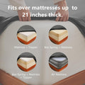 Hotel Soft Bed Sheet Set- Bedding Sheets & Pillowcases -Breathable Bedding - Wrinkle, Fade, Stain Resistant-Deep Pocket Flat Fitted Bed Sheet Set(Dark gray,Queen)