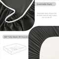 Hotel Soft Bed Sheet Set- Bedding Sheets & Pillowcases -Breathable Bedding - Wrinkle, Fade, Stain Resistant-Deep Pocket Flat Fitted Bed Sheet Set(Dark gray,Queen)