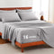 Hotel Soft Bed Sheet Set- Bedding Sheets & Pillowcases -Breathable Bedding - Wrinkle, Fade, Stain Resistant-Deep Pocket Flat Fitted Bed Sheet Set(Silver-gray,Queen)