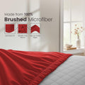Hotel Quality Fitted Sheet - 1 Piece Fitted Sheet  -Breathable Bedding - Wrinkle, Fade, Stain Resistant- 16inch/40cm Deep Pocket Fitted Bed Sheet-Wrinkle and Fade Resistant,(Red,Queen)