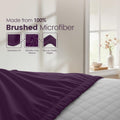 Hotel Quality Fitted Sheet - 1 Piece Fitted Sheet  -Breathable Bedding - Wrinkle, Fade, Stain Resistant- 16inch/40cm Deep Pocket Fitted Bed Sheet-Wrinkle and Fade Resistant,(Purple,Queen)