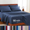 Hotel Soft Bed Sheet Set- Bedding Sheets & Pillowcases -Breathable Bedding - Wrinkle, Fade, Stain Resistant-Deep Pocket Flat Fitted Bed Sheet Set(Navy,Single)
