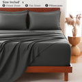 Hotel Soft Bed Sheet Set- Bedding Sheets & Pillowcases -Breathable Bedding - Wrinkle, Fade, Stain Resistant-Deep Pocket Flat Fitted Bed Sheet Set(Dark gray,Single)